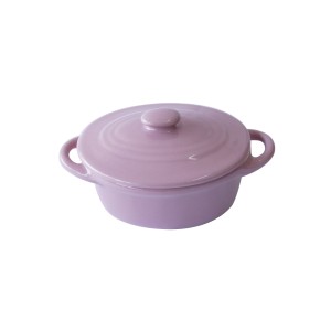 MINI PANELA OVAL DE CERÂMICA 5.5X8.5X12.5CM - 207156-RS