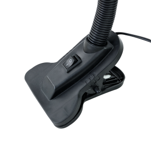 LUMINARIA DE MESA DE PLÁSTICO COM PRESILHA GARRA BIVOLT 30CM - MC602017P-PT