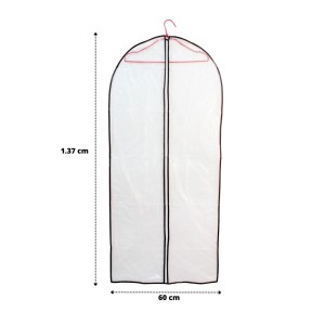 CAPA PROTETORA PARA ROUPAS E TERNO COM ZIPER 137X60CM - CA15062-TR