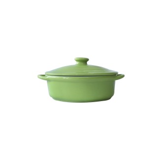 MINI PANELA OVAL DE CERÂMICA 18X12X8CM - 207155-VD