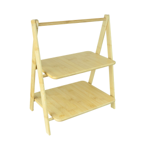 PETISQUEIRA 2 ANDARES DE BAMBU COM ALÇA E PÉS DE APOIO - CX152