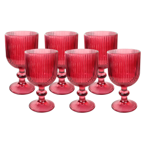 JOGO DE TAÇAS  VERMELHAS COM 6 PEÇAS 270ML - CA16211-VM