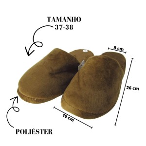 PANTUFA ADULTO DE POLIESTER LISA 37/38 -BF2272-37/38-MR