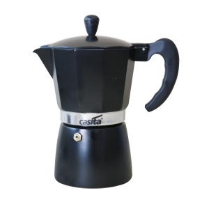 CAFETEIRA TIPO ITALIANA PRETA DE ALUMINIO 450ML 9 XICARAS 50ML - CA11061
