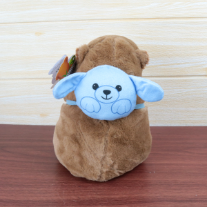 PELUCIA CAPIVARA COM MOCHILA DE CACHORRINHO NAS COSTAS - FE7518MR-C