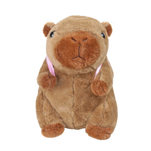 PELUCIA CAPIVARA COM MOCHILA DE GATINHO NAS COSTAS - FE7518MR-E
