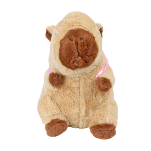 PELUCIA CAPIVARA COM MOCHILA DE GATINHO NAS COSTAS - FE7518BG-E