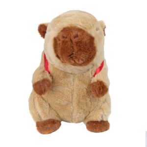 PELUCIA CAPIVARA COM MOCHILA DE JOANINHA NAS COSTAS - FE7518BG-A