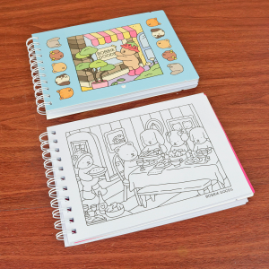 CADERNO DE COLORIR BOBBIE GOODS 100 FOLHAS - A5-MJ6165-2A-AZUL