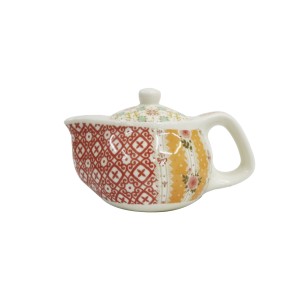 BULE CHALEIRA COM INFUSOR CERÂMICA  FLORAL COM ALÇA 250ML - BULP35-D