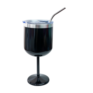 TAÇA INOX COM TAMPA DE PLÁSTICO E CANUDO DE INOX 550ML - GDR1462-PT