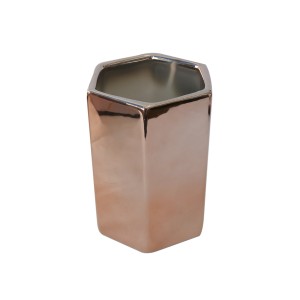 PORTA TRECO PARA PINCEIS ,PLANTAS E ESCRITÓRIO DE RESINA 8X9X12CM - 3093