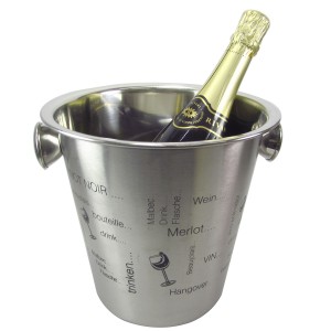 BALDE DE GELO PARA VINHO DE INOX 21CM CAPACIDADE DE 4 LITROS - CA09380