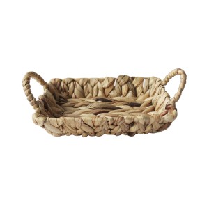 BANDEJA COM ALÇA DE PALHA RETANGULAR ENTRELAÇADA 15X20CM - 2982