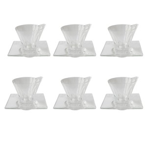 JOGO DE XICARA DE CHÁ EM VIDRO COM 6 PEÇAS 120ML - BM308