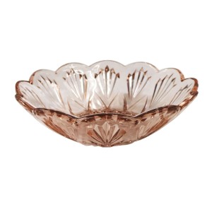 FRUTEIRA BOWL DE VIDRO 28X8CM COM 2,5L NA COR ROSÊ GOLD - PIN1178