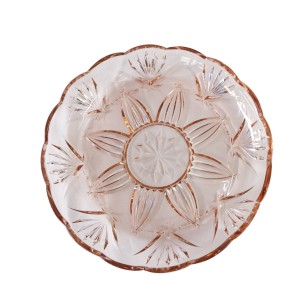 PRATO DE VIDRO 28.5X4CM 1.2LT NA COR ROSÊ GOLD - PIN1021