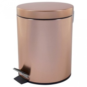LIXEIRA INOX ROSE GOLD COM PEDAL 5L BALDE INTERNO DE PLÁSTICO - CHI2114