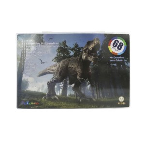 KIT DE PINTURA EM MALETA TRANSPARENTE COM 68 PEÇAS - MT68TR-C