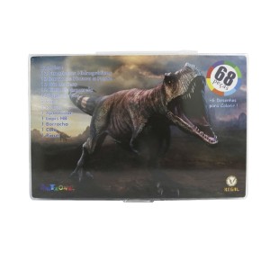 KIT DE PINTURA EM MALETA TRANSPARENTE COM 68 PEÇAS - MT68TR-D