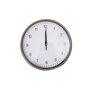 RELOGIO DE PAREDE DE PLÁSTICO COM BORDA GOLD ROSE 30CM - 3102