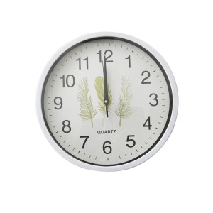 RELOGIO DE PAREDE DE PLÁSTICO 30CM COM A ESTAMPA DE FOLHAGENS - 2569-BR