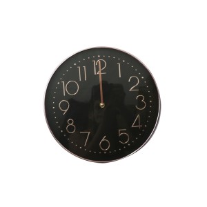 RELOGIO DE PAREDE DE PLÁSTICO 30CM COM BORDA PINK - 2573-PT