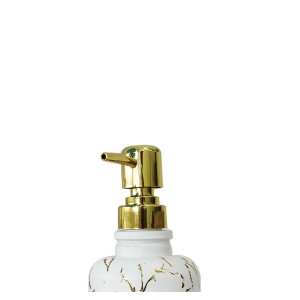 PORTA SABONETE LÍQUIDO DE VIDRO COM ESTAMPA MARMORIZADA 400 ML - BRYZ10335-DOU