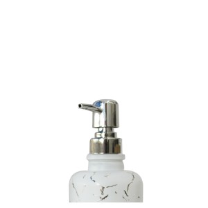 PORTA SABONETE LÍQUIDO DE VIDRO COM ESTAMPA MARMORIZADA 400 ML - BRYZ10335-PTA