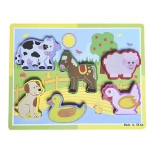 BRINQUEDO DIDÁTICO DE MADEIRA ANIMAIS COLORIDOS - DMT5735-A