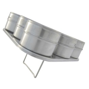 PORTA CONDIMENTO INOX MAGNÉTICO COM 6 PORTA TEMPERO - 2417