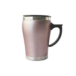 CANECA ISOTERMICA DE INOX COM TAMPA DE PLÁSTICO 300ML - HG85038-LL