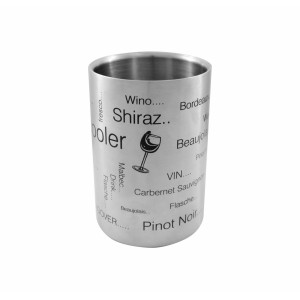 BALDE RESFRIADOR DE VINHO DE INOX ESTAMPADO  -18CM - CA09382