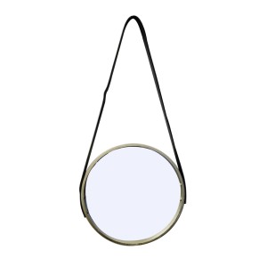 ESPELHO DE PAREDE DE MADEIRA REDONDO 30CM - TRC8054-DOU