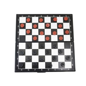 JOGO DE XADREZ DE PLÁSTICO 3 EM 01 - XADREZ DAMA E GAMÃO 24X24CM - 2031