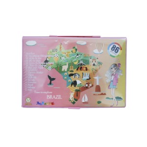 MALETA ESCOLAR 86 PEÇAS ESTAMPA BRASIL - MT86-BRASIL