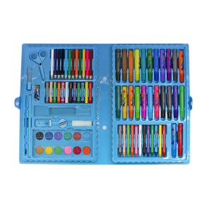 KIT DE PINTURA EM MALETA ESTAMPA DINOSSAURO COM 86 PEÇAS - MT86BOY-H