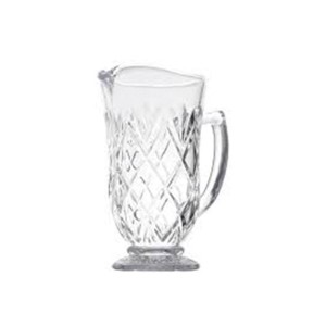 JARRA  DE VIDRO CRISTALINO COM RELEVO TRANSPARENTE  800 ML - 6868