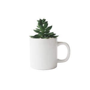 ENFEITE NA CANECA COM PLANTA ARTIFICIAL SUCULENTA  5.4X6CM - GDR0410-H