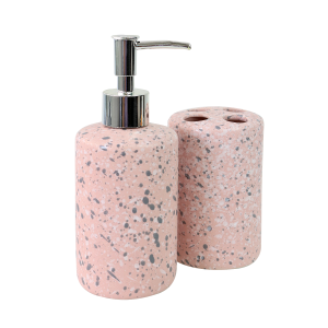 JOGO DE BANHEIRO DE PORCELANA 2 PEÇAS 300ML - 4981-RS