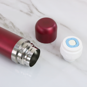 GARRAFA DE METAL ISOTÉRMICA COM TAMPA  E ACIONAMENTO CLICK 380ML - 238923-VN