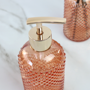 KIT FRASCO DIFUSOR E PORTA SABONETE LÍQUIDO DE VIDRO 02 PEÇAS 400ML - 96147-GR