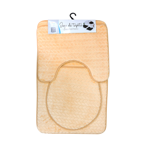 JOGO DE TAPETE PARA BANHEIRO DE POLIESTER COM 3 PEÇAS - CZ19363-BG