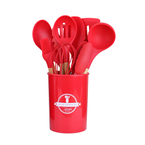 JOGO DE UTENSÍLIOS  DE SILICONE COM 12 PEÇAS - CZ2112-VM