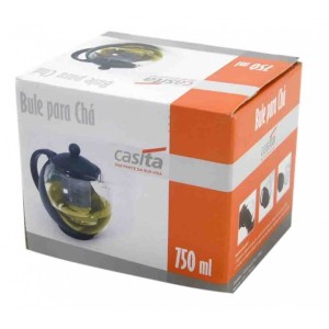 BULE PARA CHÁ DE VIDRO E PLÁSTICO COM INFUSOR INTERNO 750 ML - CA11081-MR