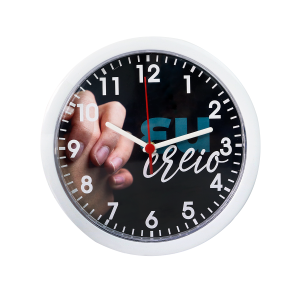 RELÓGIO DE PAREDE DE PLÁSTICO 25CM -  419BR-B