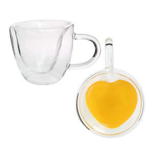 JOGO DE XÍCARA PAREDE DUPLA VIDRO BOROSSILICATO 2 PEÇAS 40ML CADA - CA16082