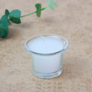 VELA DECORATIVA EM COPO DE VIDRO 4,5X6CM- 3652