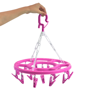 VARAL MULTIUSO COM GANCHO E 18 PRENDEDORES DE PLÁSTICO 34X2CM - CA12178-PK