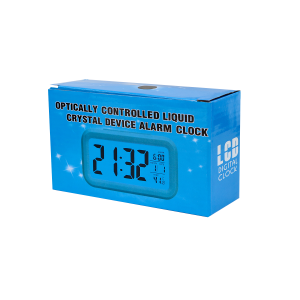 RELOGIO DIGITAL  DE MESA EM PLÁSTICO 7,5X14X4,5CM - 5359-PT